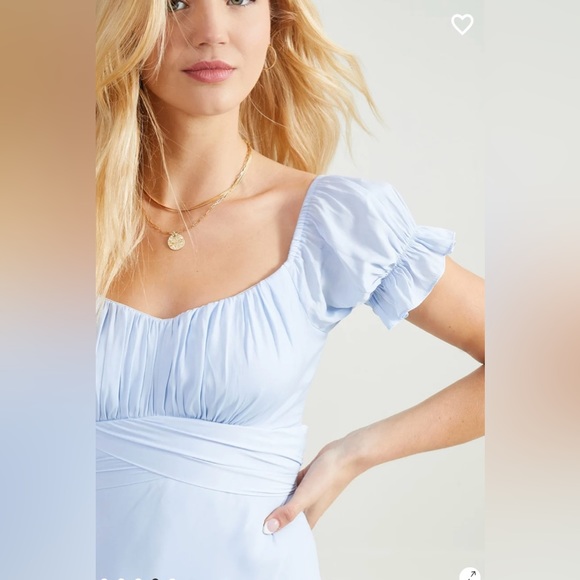 NWT Altar’d State Julia Cross Midi Dress Light Blue Medium - Picture 4 of 7